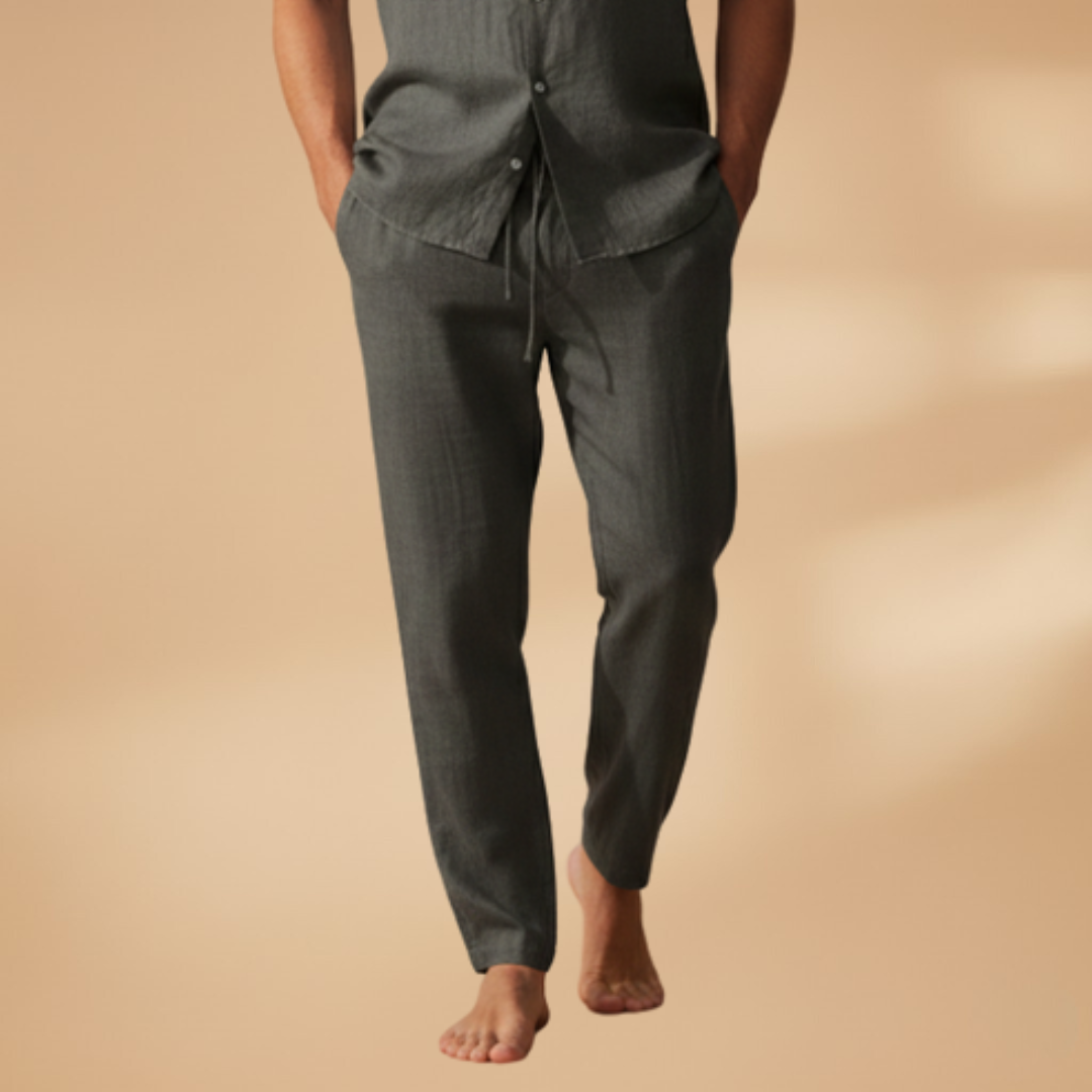 Men's Summer Trousers with Loose Fit and Functional Fabric