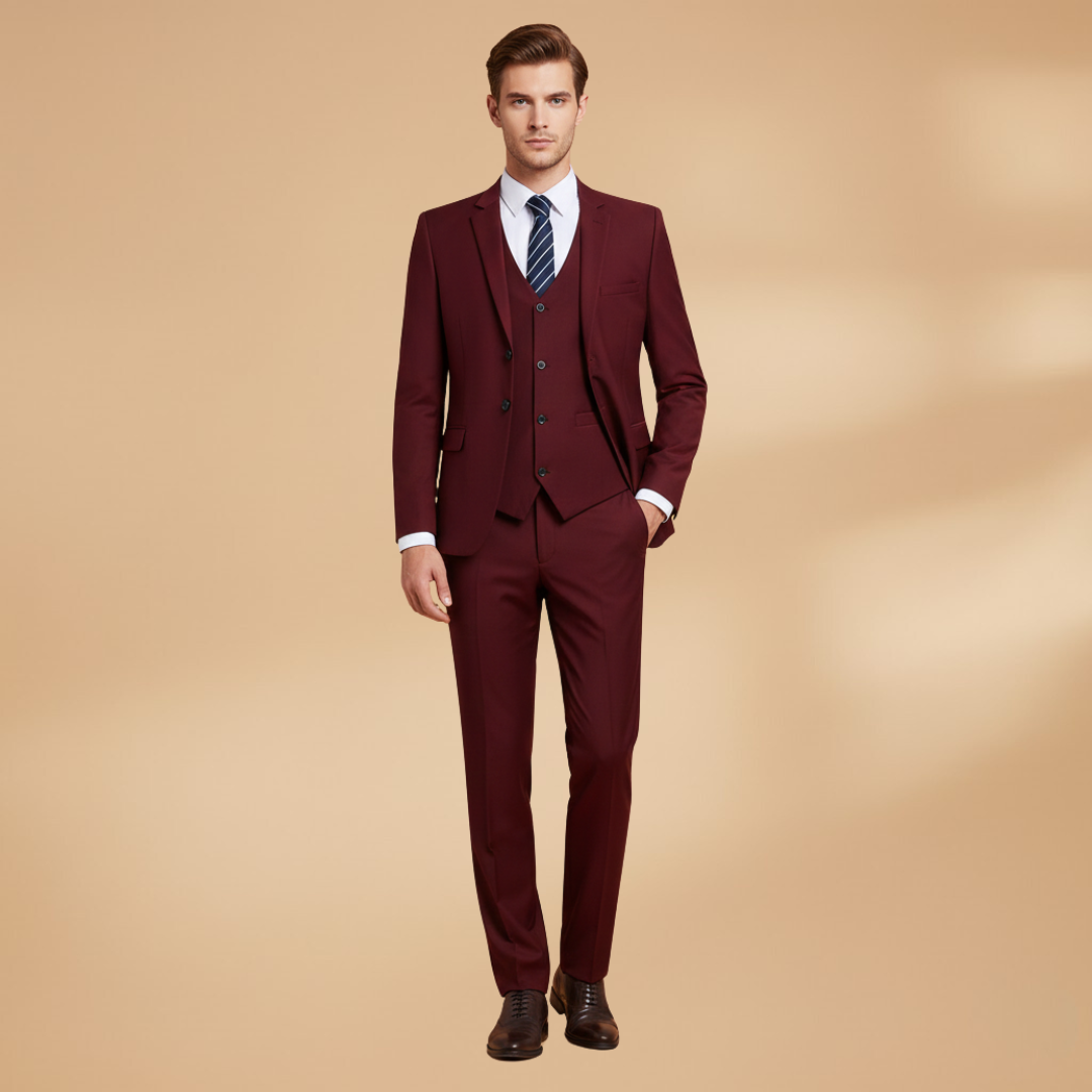 Men's Black 3 Piece Funeral Suit UK - Notch Lapel Blazer, Waistcoat & Trousers