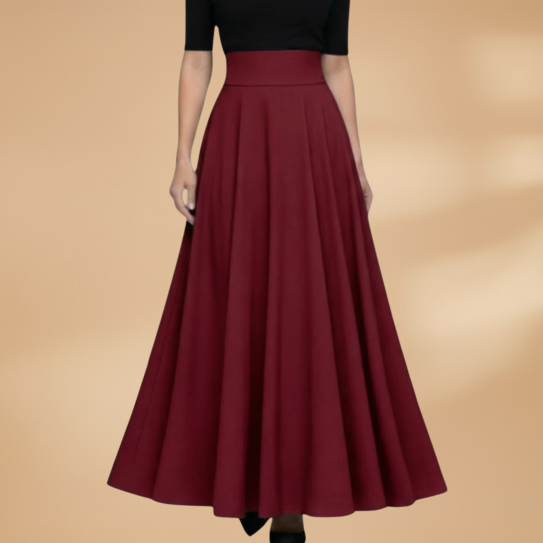 Women’s Maxi Skirt with High Waist and Flowing Design