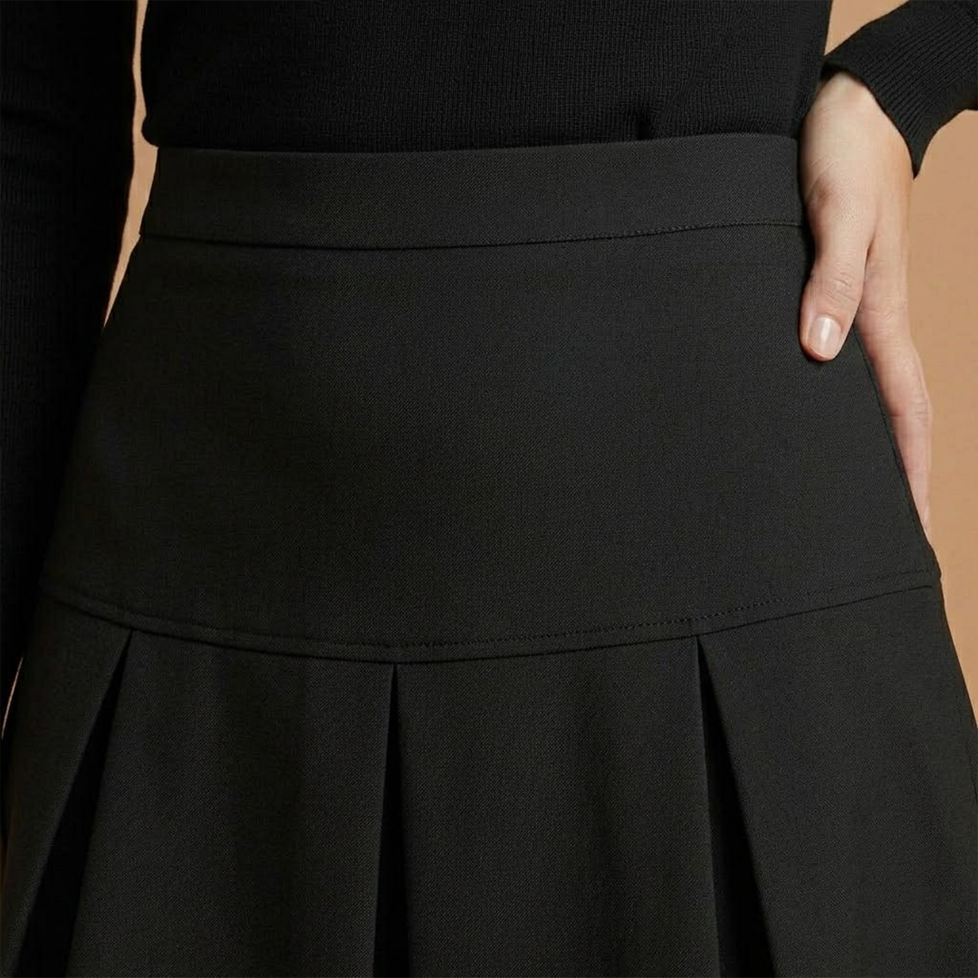 Women’s Pleated Skirt with Flowing Fabric and Tailored Fit