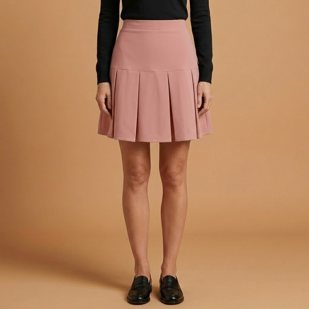 Women’s Pleated Skirt with Flowing Fabric and Tailored Fit