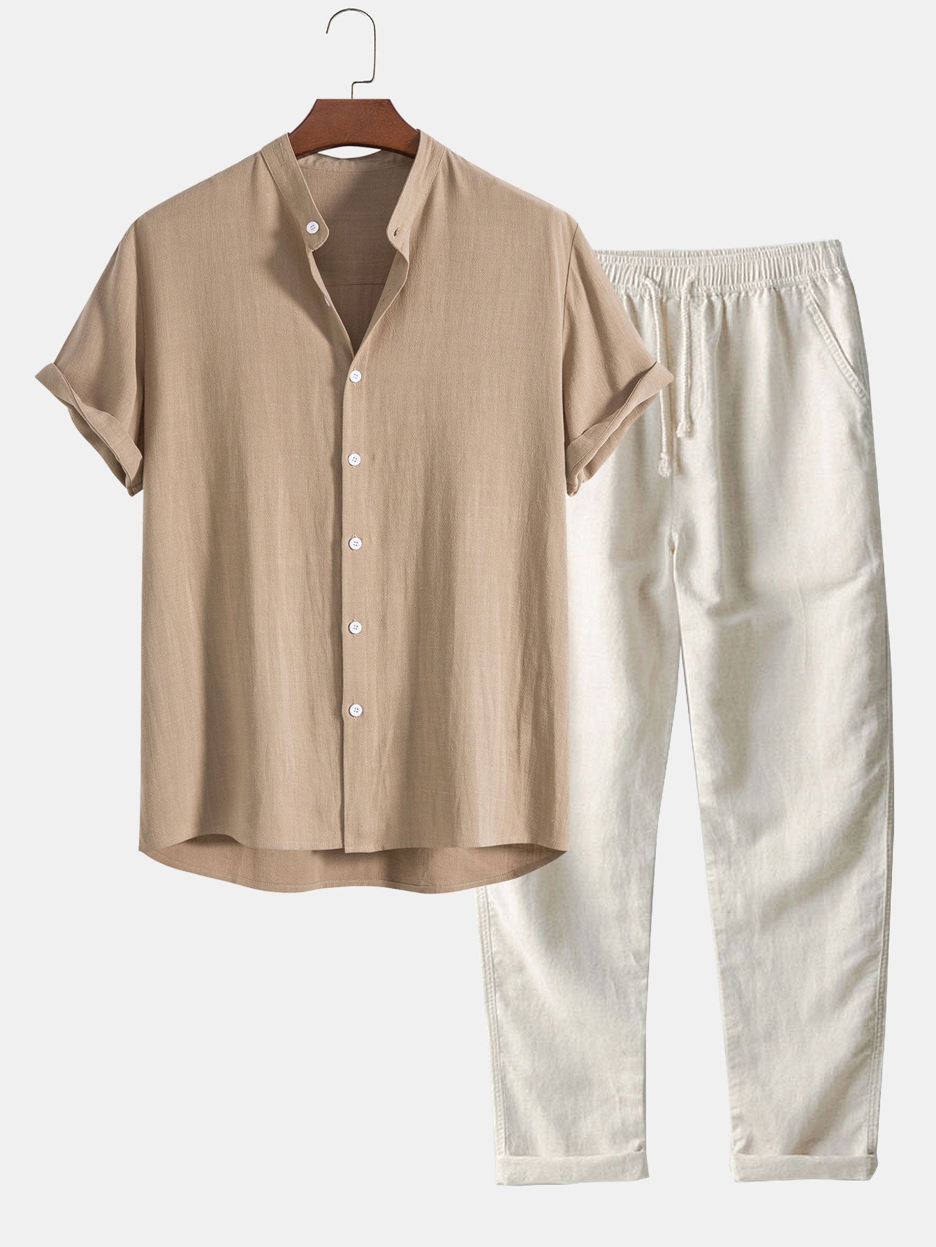 Men’s Short-Sleeve Shirt & Trouser Set