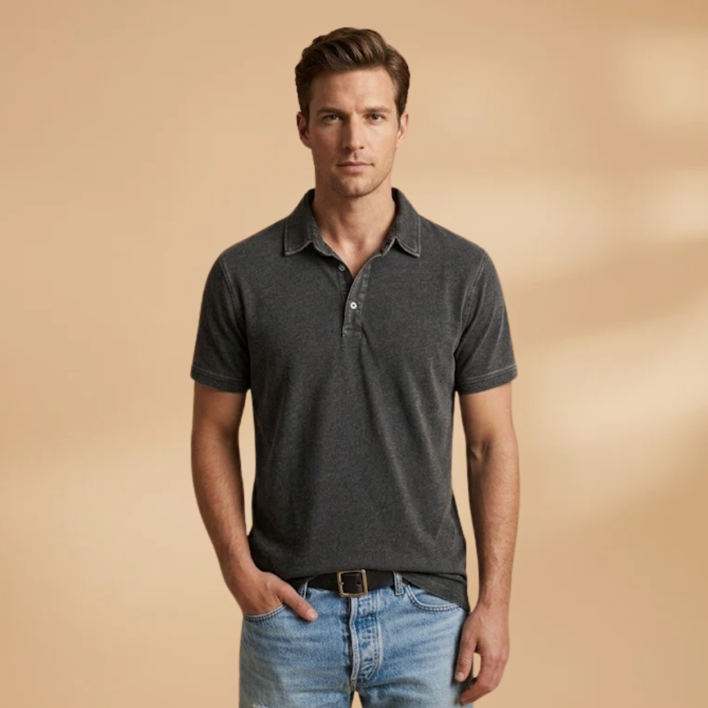 Men’s Polo Shirt with Classic Collar and Modern Fit
