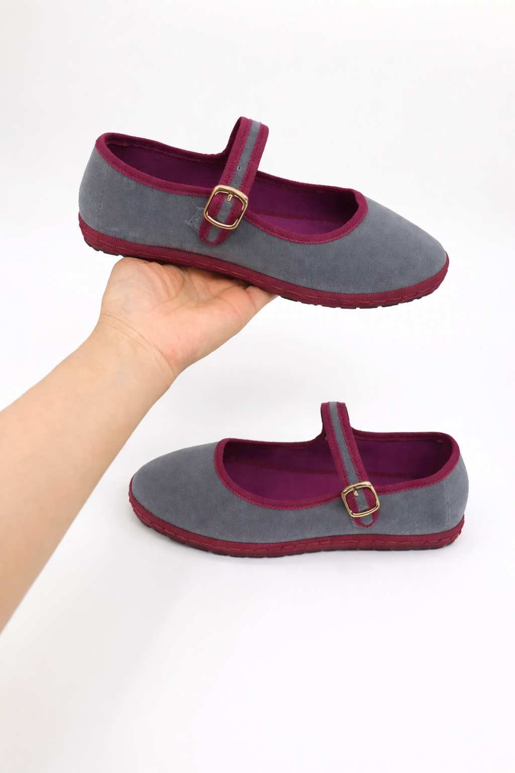Emma | Women Round Toe Buckle Strap Mary Jane Ballet Flats