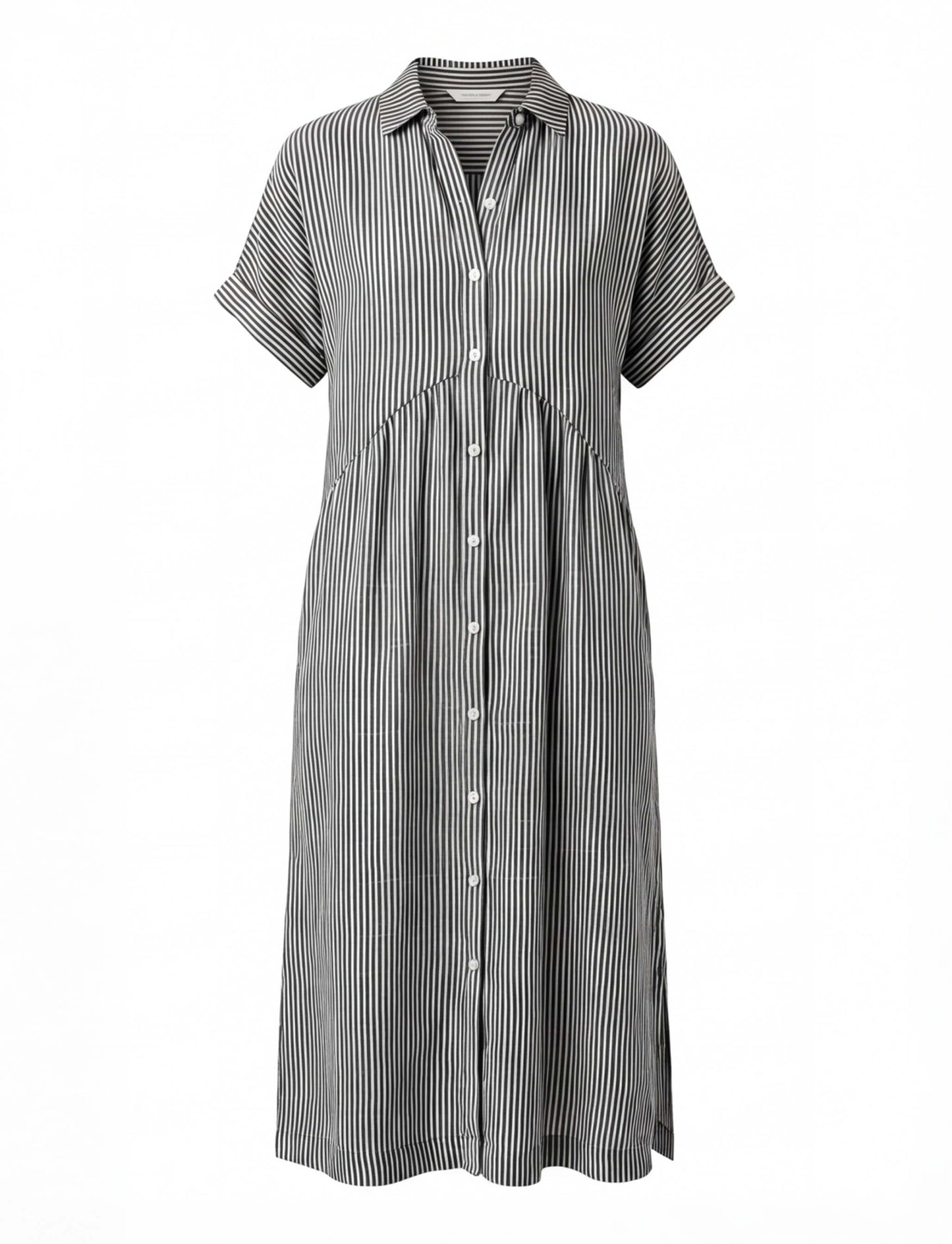 Women’s Comfortable Pleated Midi Dress – Relaxed Elegant Fit