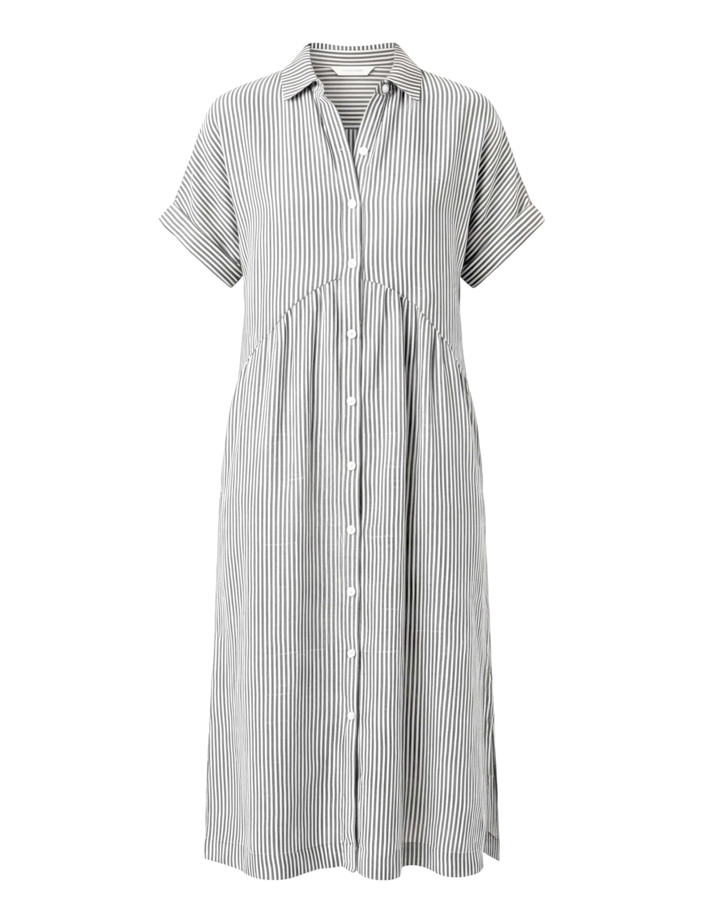Women’s Comfortable Pleated Midi Dress – Relaxed Elegant Fit