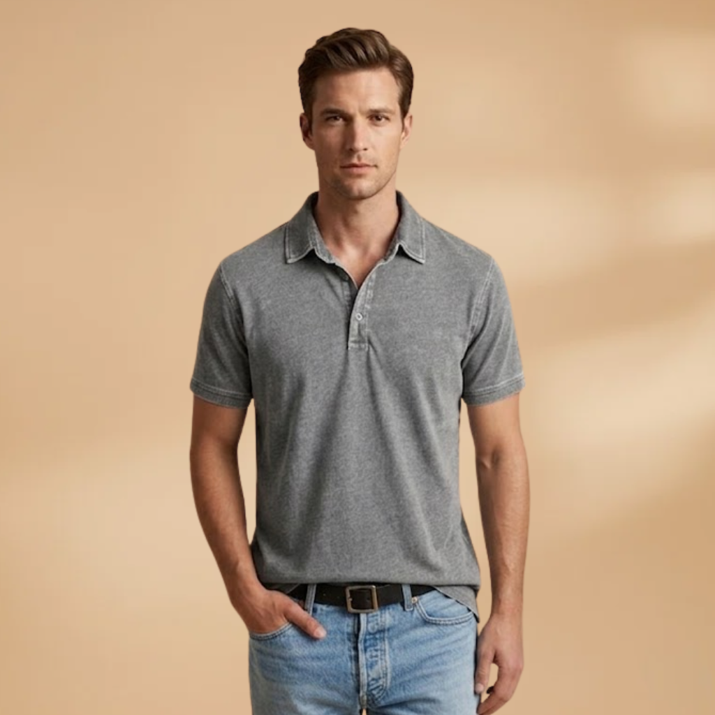 Men’s Polo Shirt with Classic Collar and Modern Fit