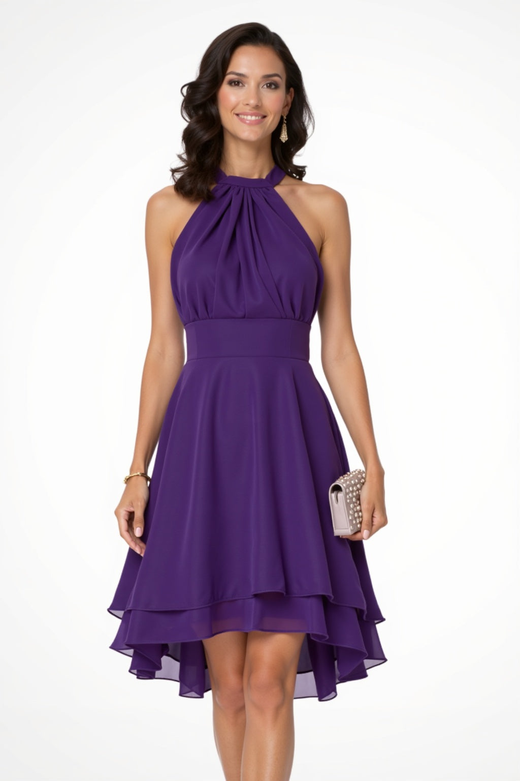 Celeste | Women Layered Ruffle Backless Mini Dress