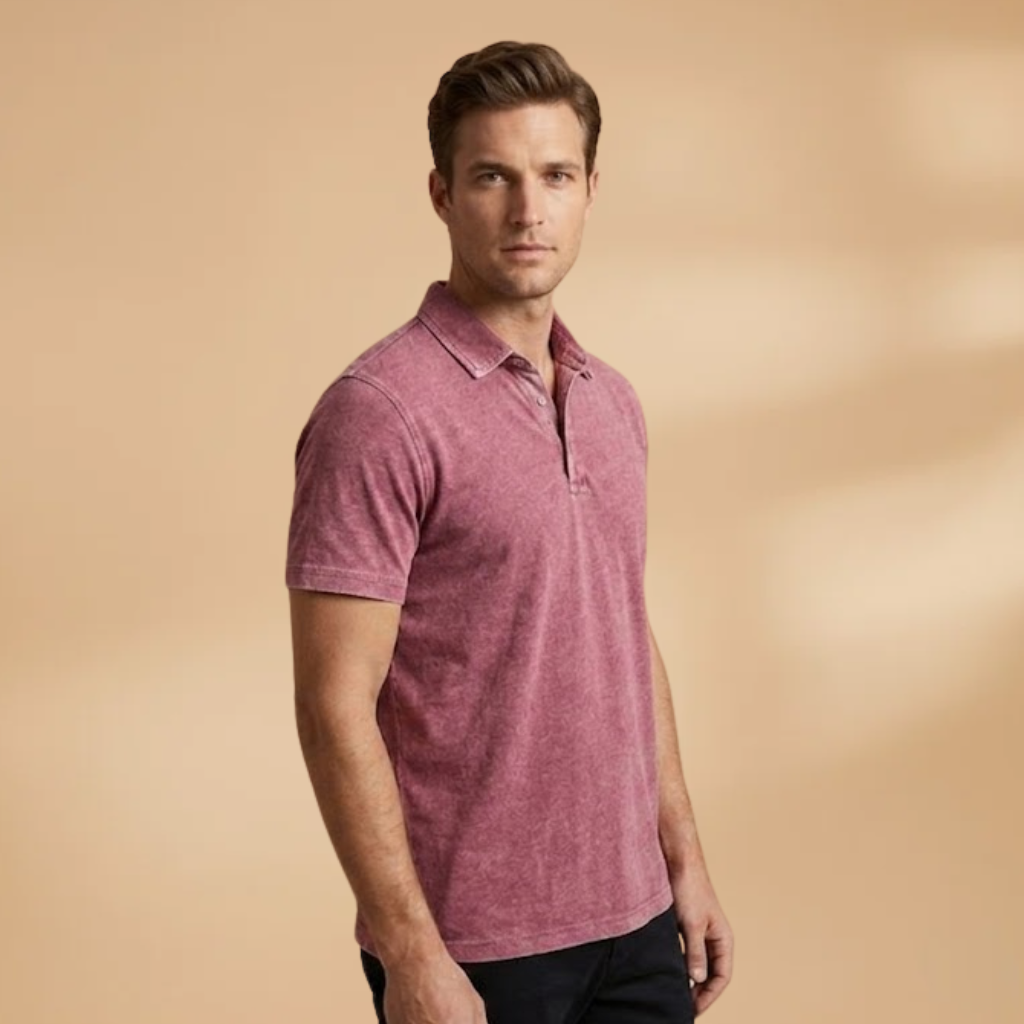 Men’s Polo Shirt with Classic Collar and Modern Fit