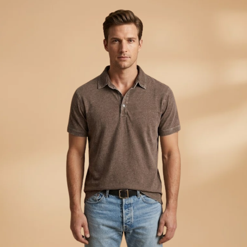 Men’s Polo Shirt with Classic Collar and Modern Fit