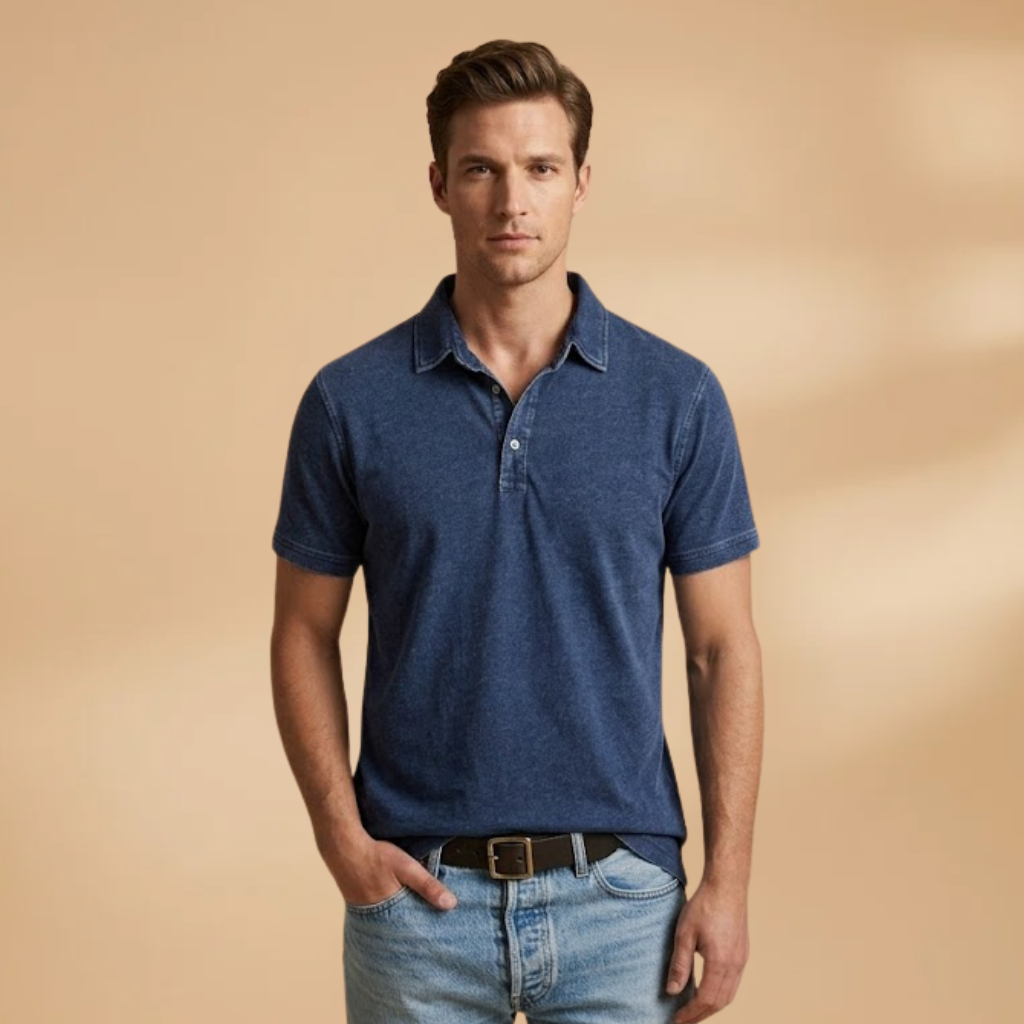 Men’s Polo Shirt with Classic Collar and Modern Fit