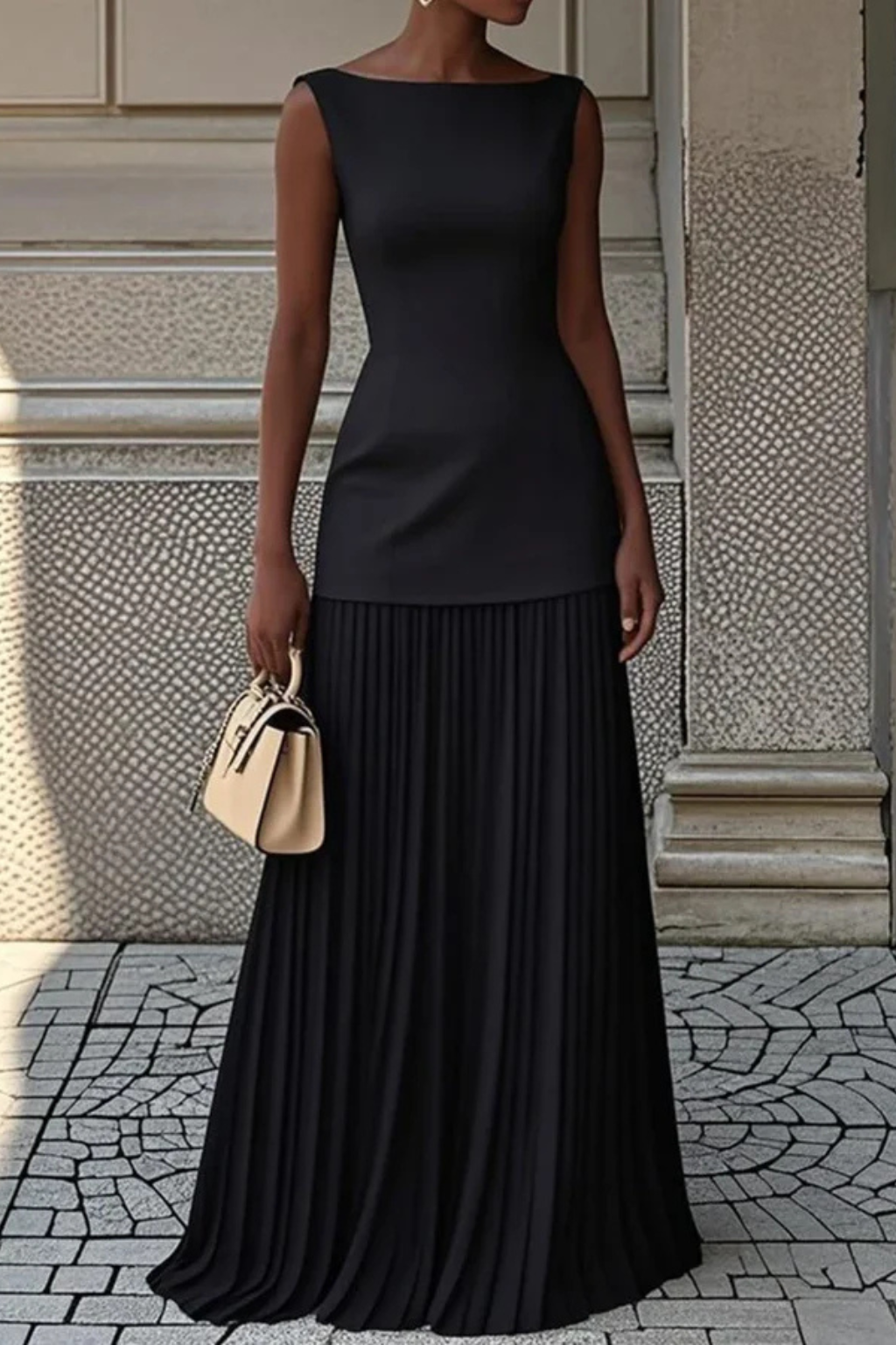 Eline | Women Elegant Pleated Formal Maxi Dress