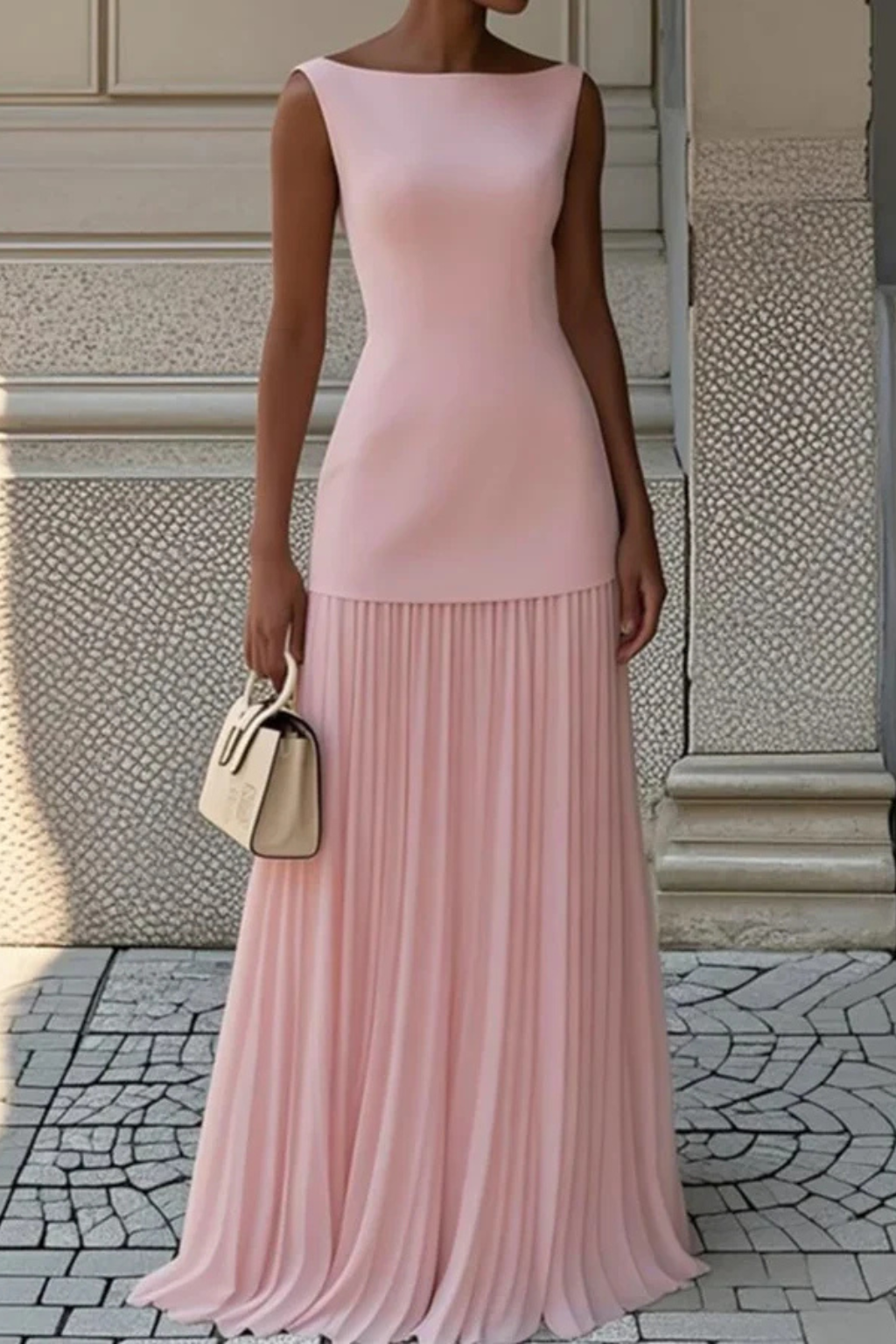 Eline | Women Elegant Pleated Formal Maxi Dress