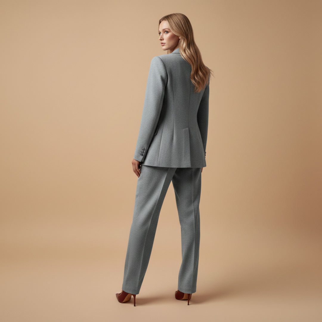 Women’s Trouser Suit with Corset Blazer and Defined Waist
