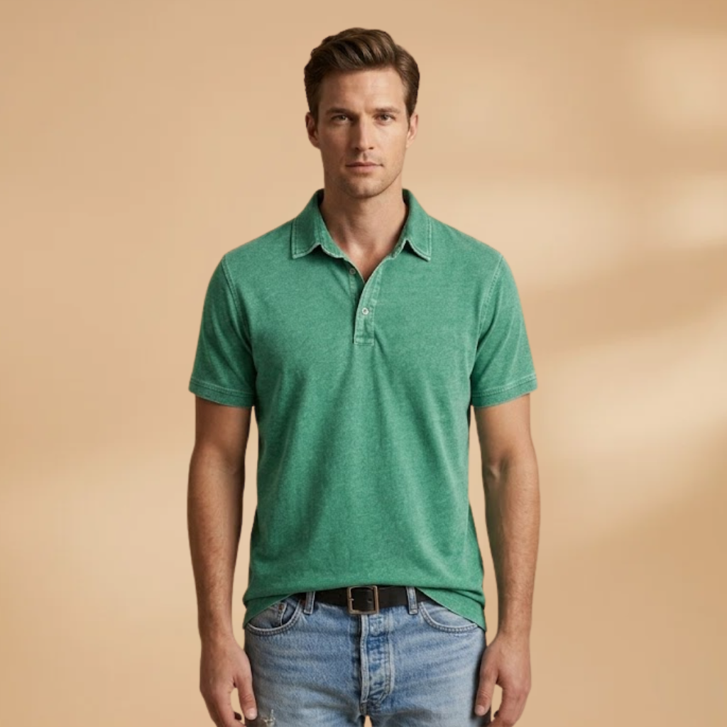 Men’s Polo Shirt with Classic Collar and Modern Fit