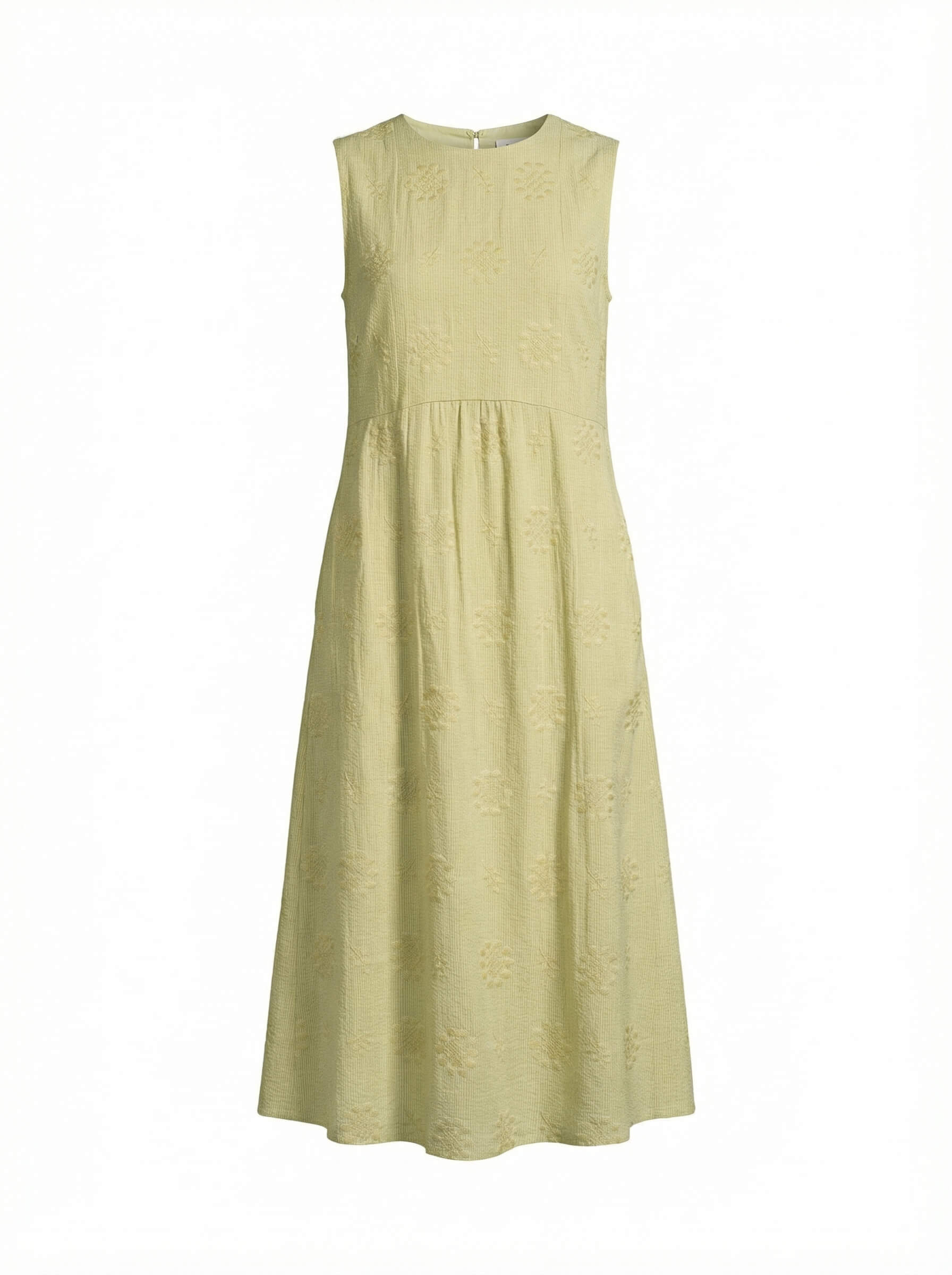Women’s Dress – Embroidered Sleeveless Midi Dress