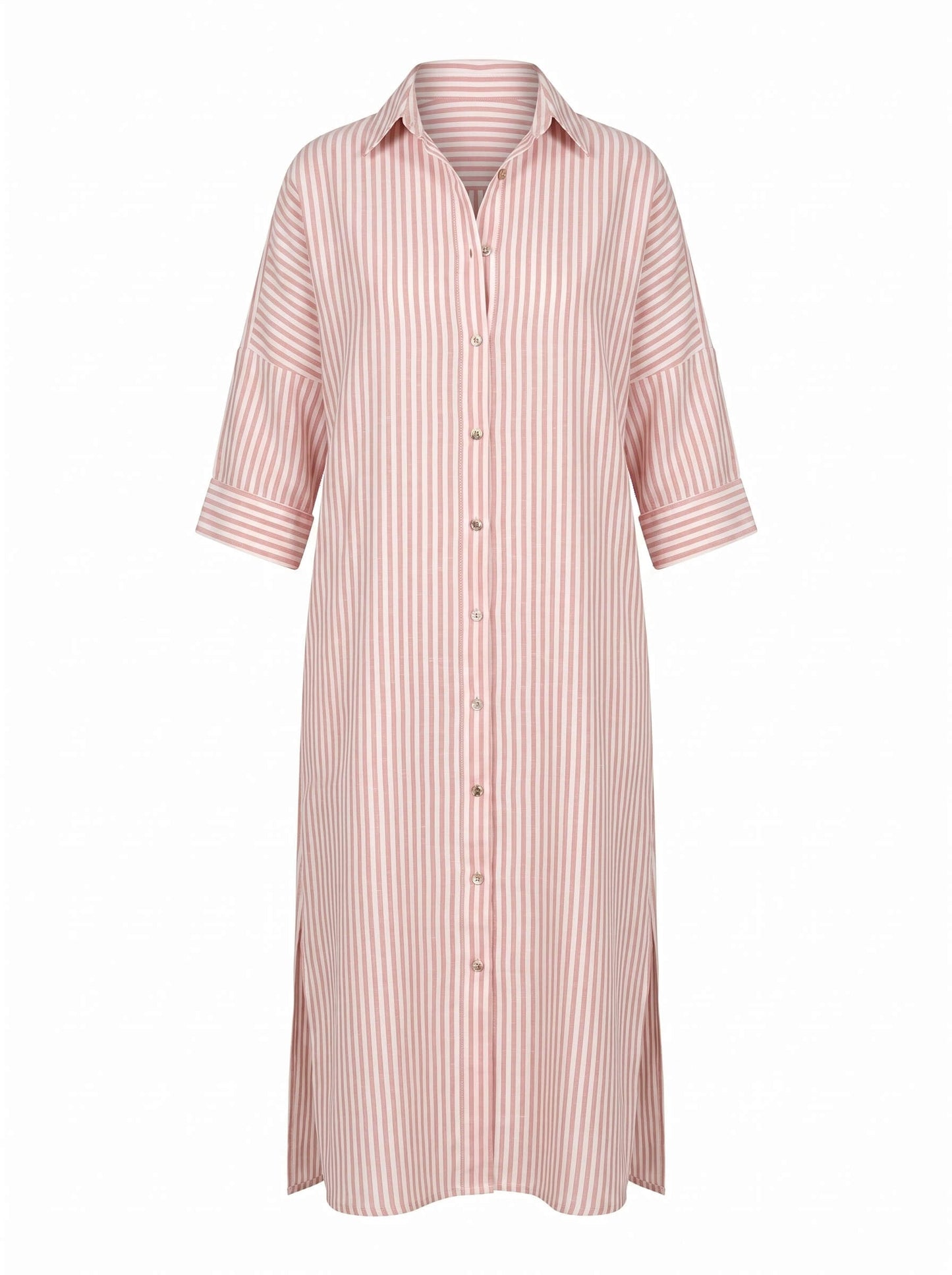Women’s Striped Shirt Dress – Lightweight & Effortless Elegance