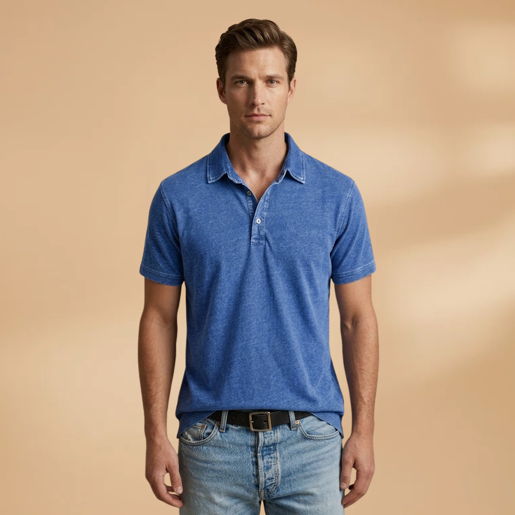 Men’s Polo Shirt with Classic Collar and Modern Fit
