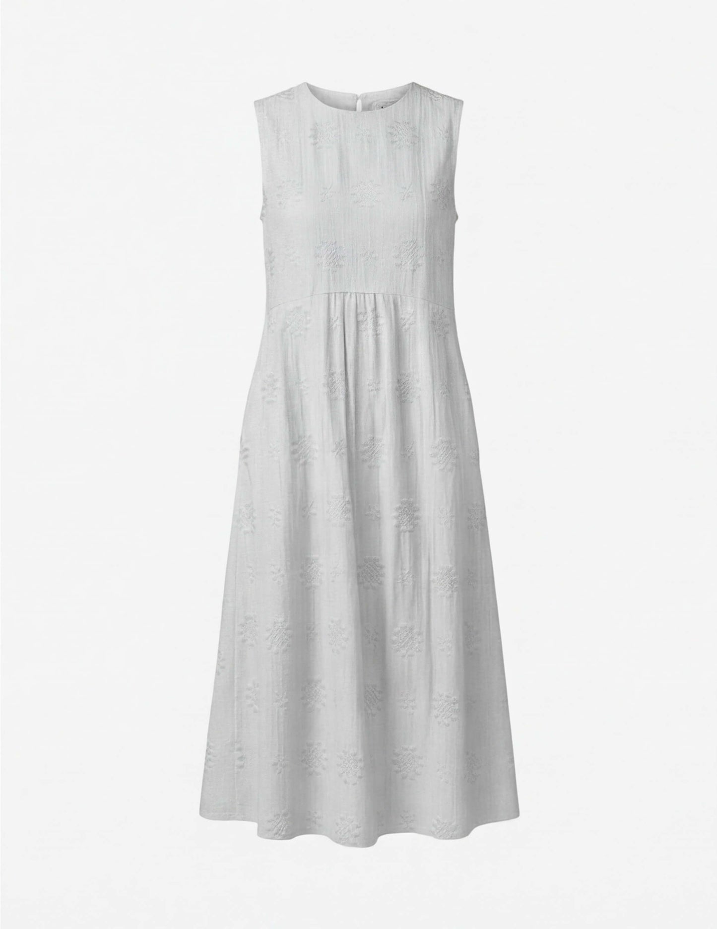 Women’s Dress – Embroidered Sleeveless Midi Dress