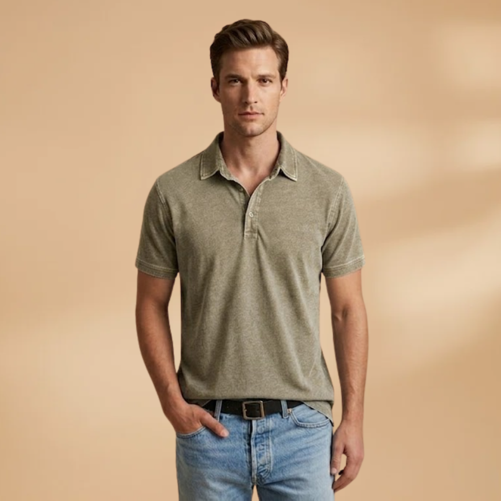 Men’s Polo Shirt with Classic Collar and Modern Fit