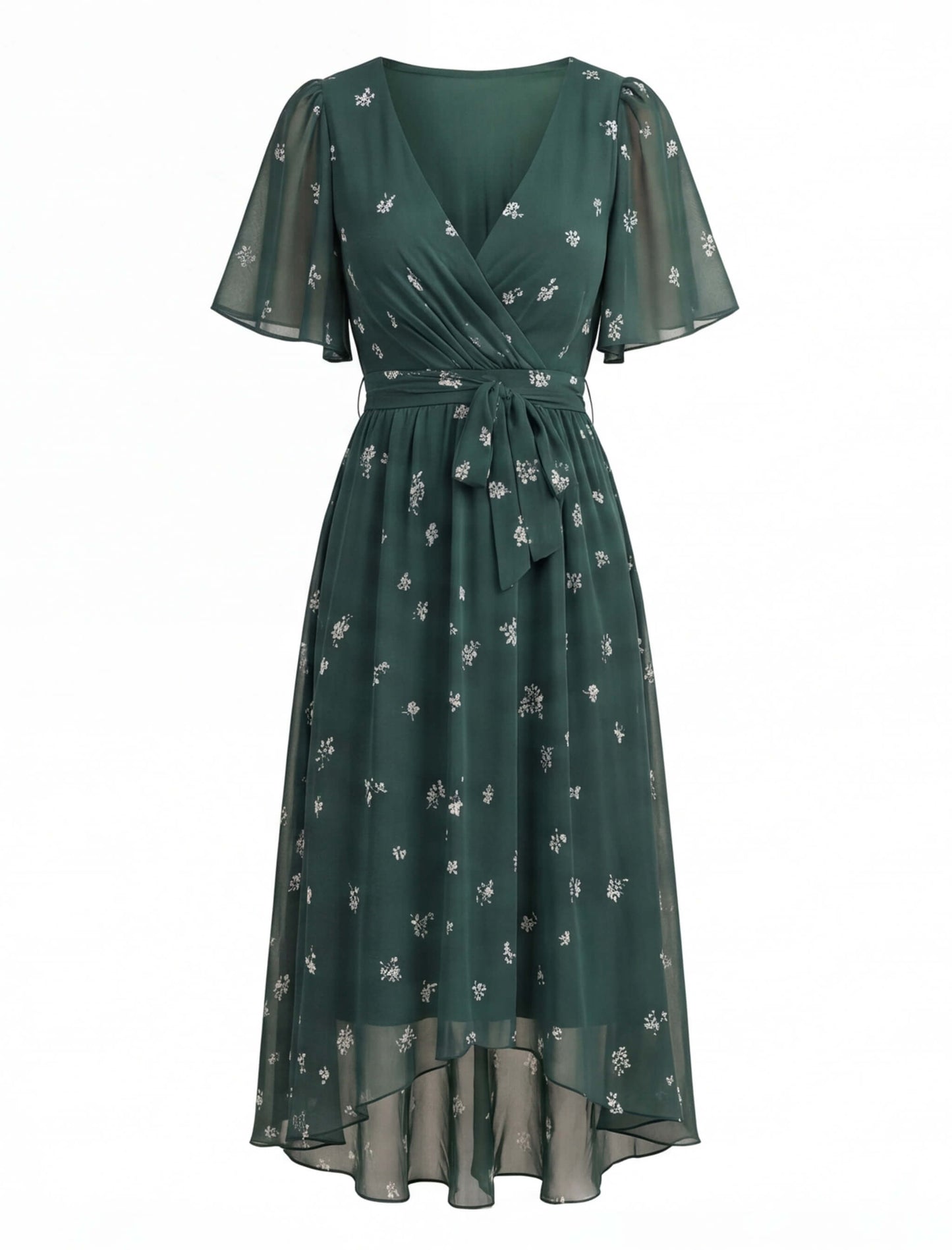 Women’s Floral V-Neck Midi Dress
