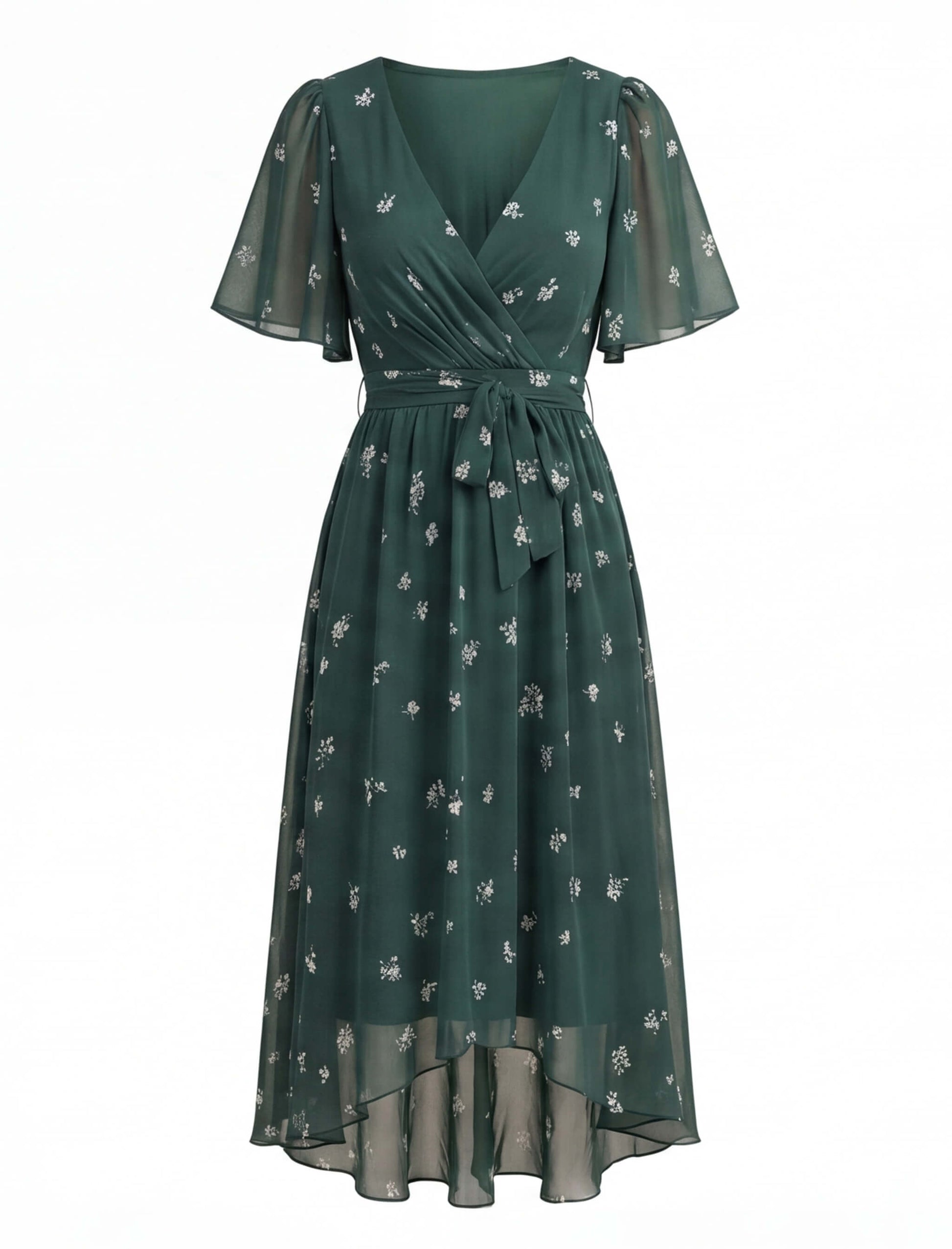 Women’s Floral V-Neck Midi Dress