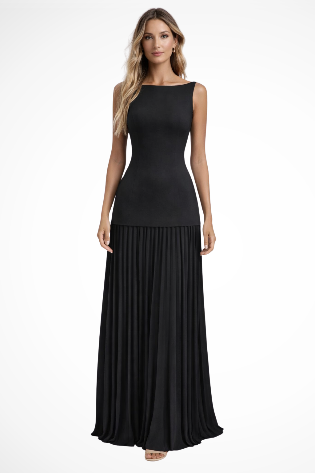 Eline | Women Elegant Pleated Formal Maxi Dress