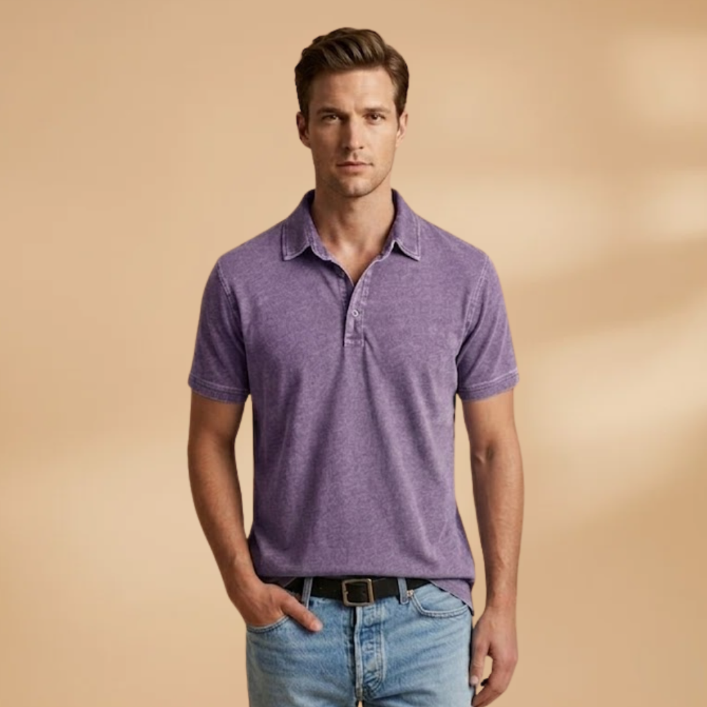 Men’s Polo Shirt with Classic Collar and Modern Fit