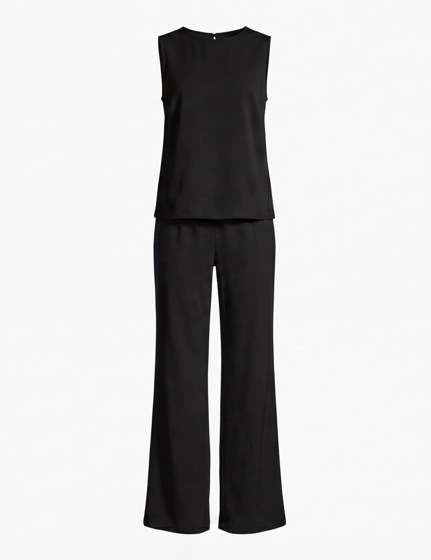 Women’s Jumpsuit – Sleeveless Wide-Leg Elegant One-Piece