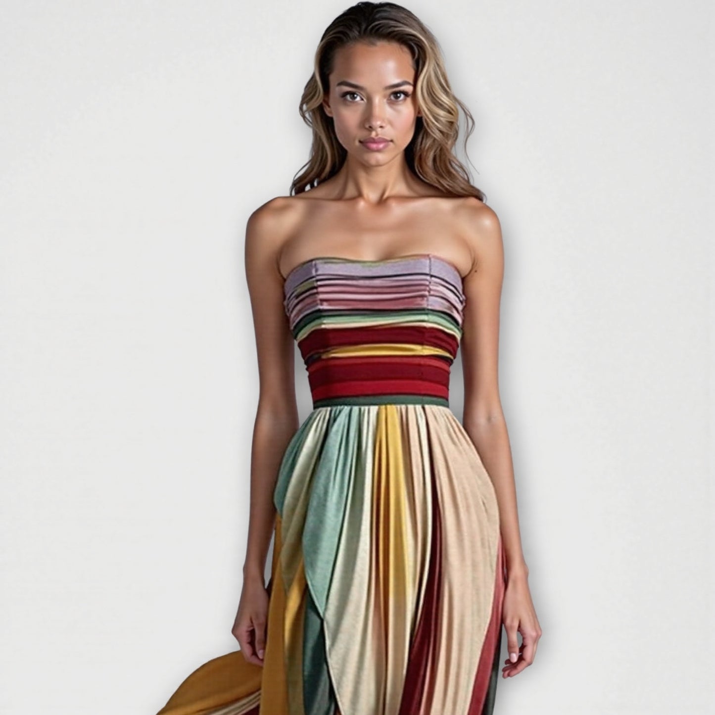 Luna | Ruffled Sunset Halter Dress