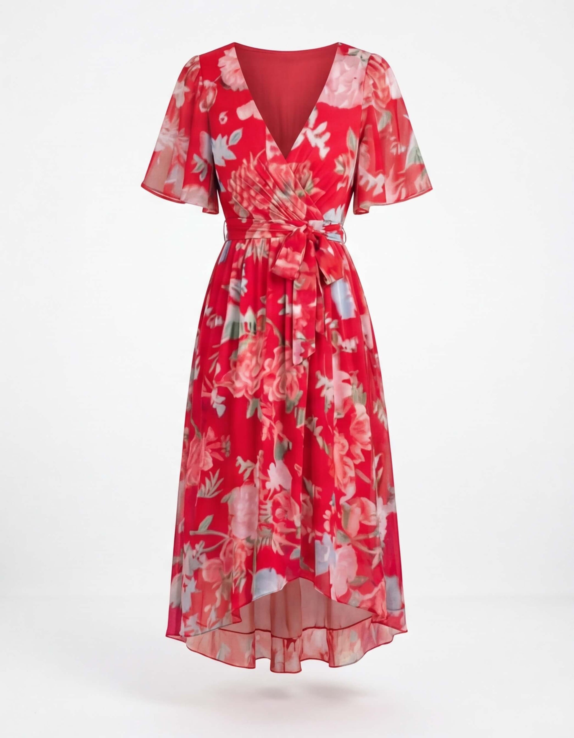 Women’s Floral V-Neck Midi Dress
