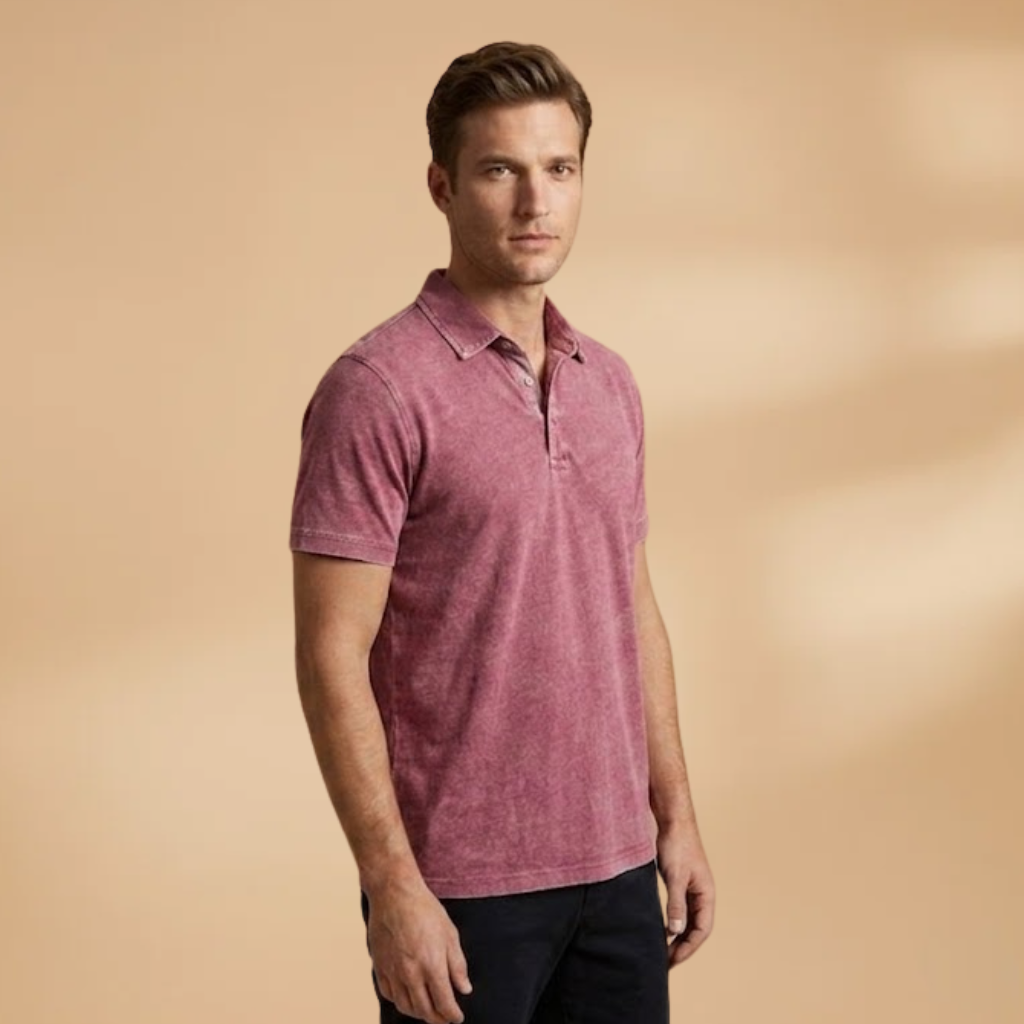 Men’s Polo Shirt with Classic Collar and Modern Fit