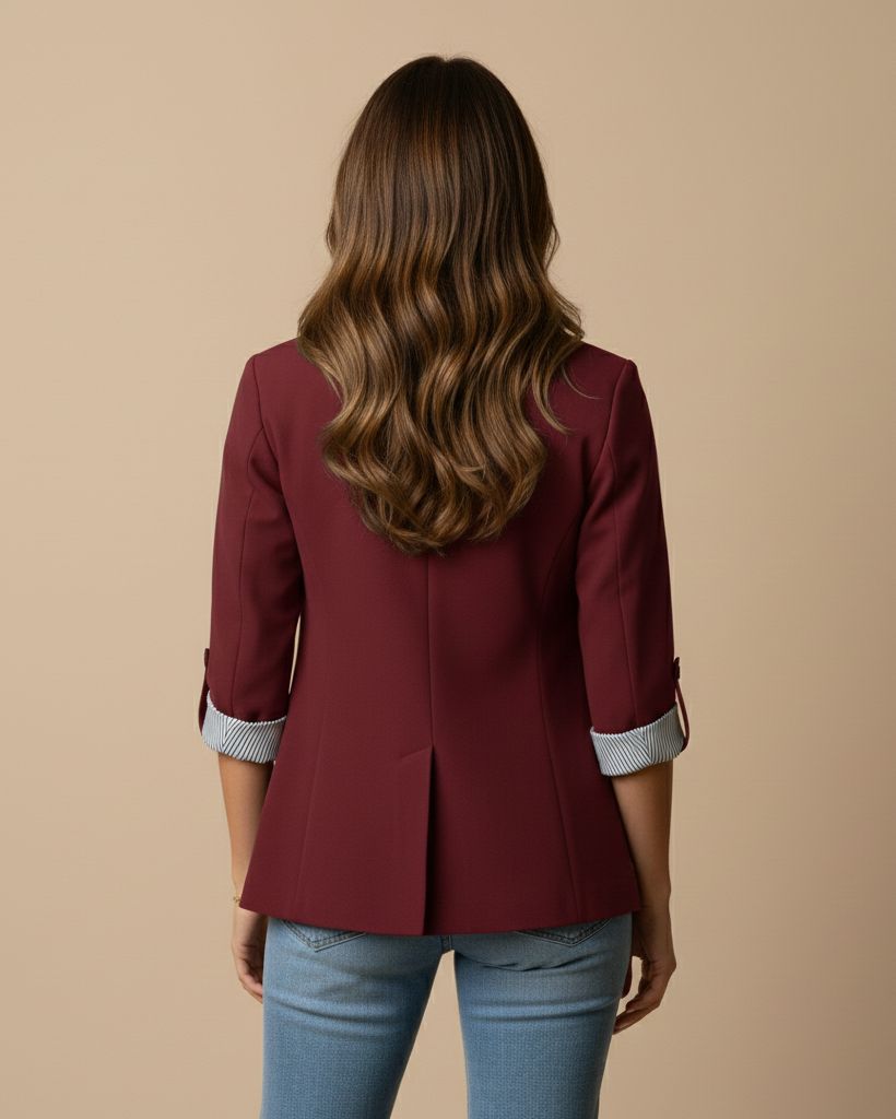 Women’s Blazer with Rolled Sleeves | Casual-Chic Tailored Look