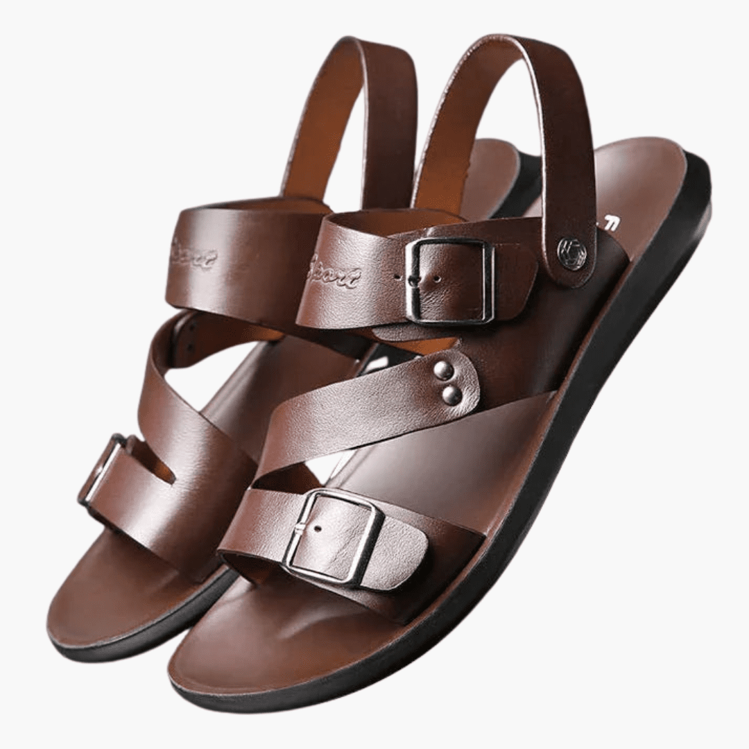 Dylan | Men's Sandals with Adjustable Crossed Straps - Ergonomic Comfort Design
