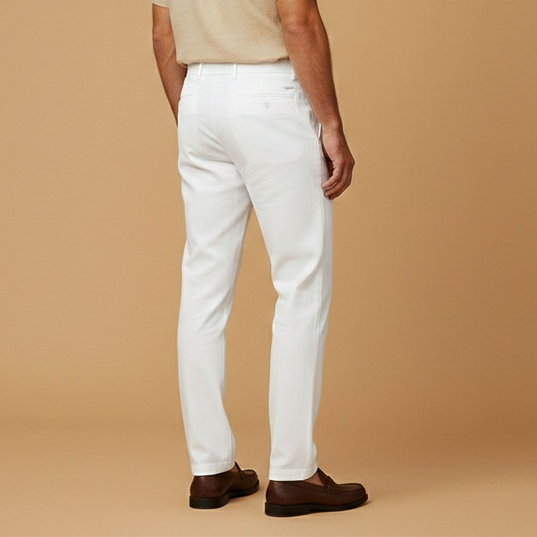 Men's Casual Summer Trousers with Elasticated Waistband