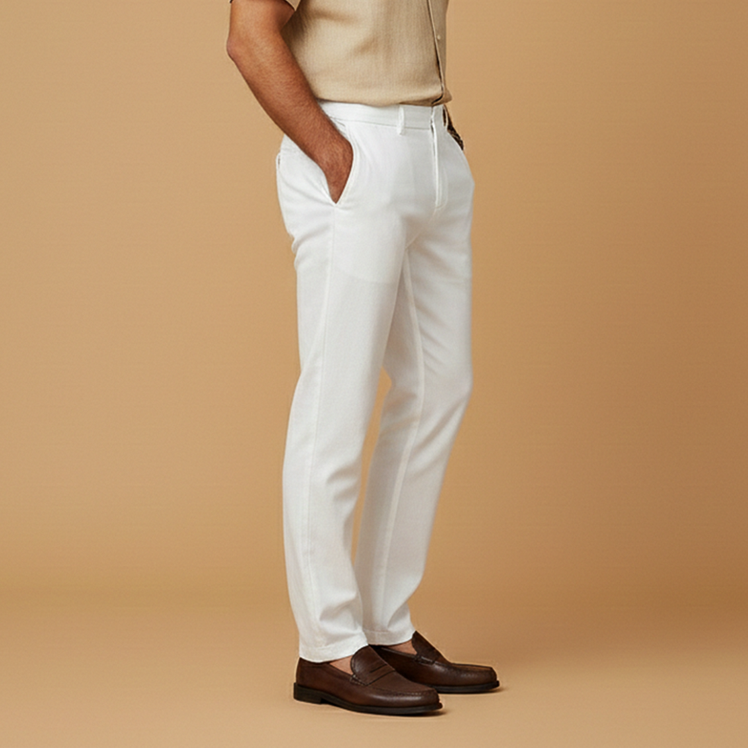 Men's Casual Summer Trousers with Elasticated Waistband