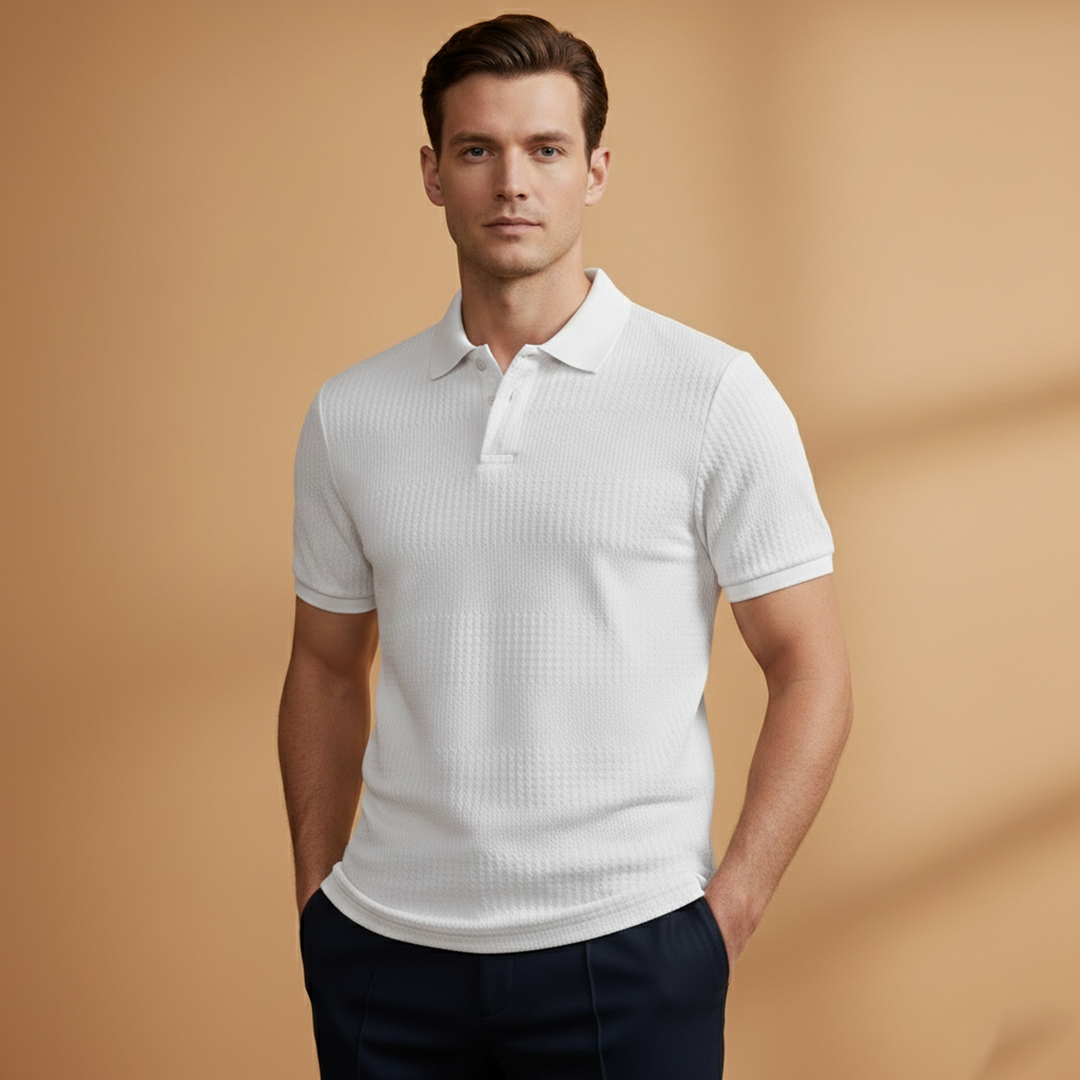 Men’s Classic Polo Shirt with Short Sleeves for Everyday Wear