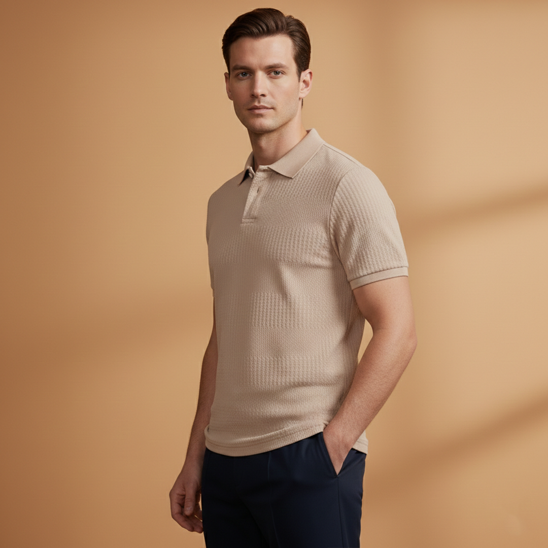 Men’s Classic Polo Shirt with Short Sleeves for Everyday Wear