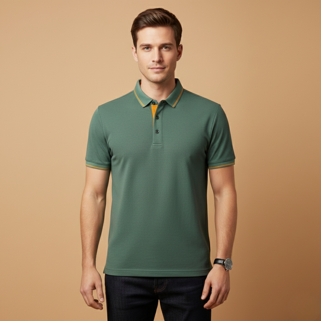 Tommy Men’s Polo Shirt with Classic Collar and Short Sleeves