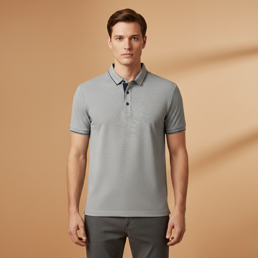Tommy Men’s Polo Shirt with Classic Collar and Short Sleeves