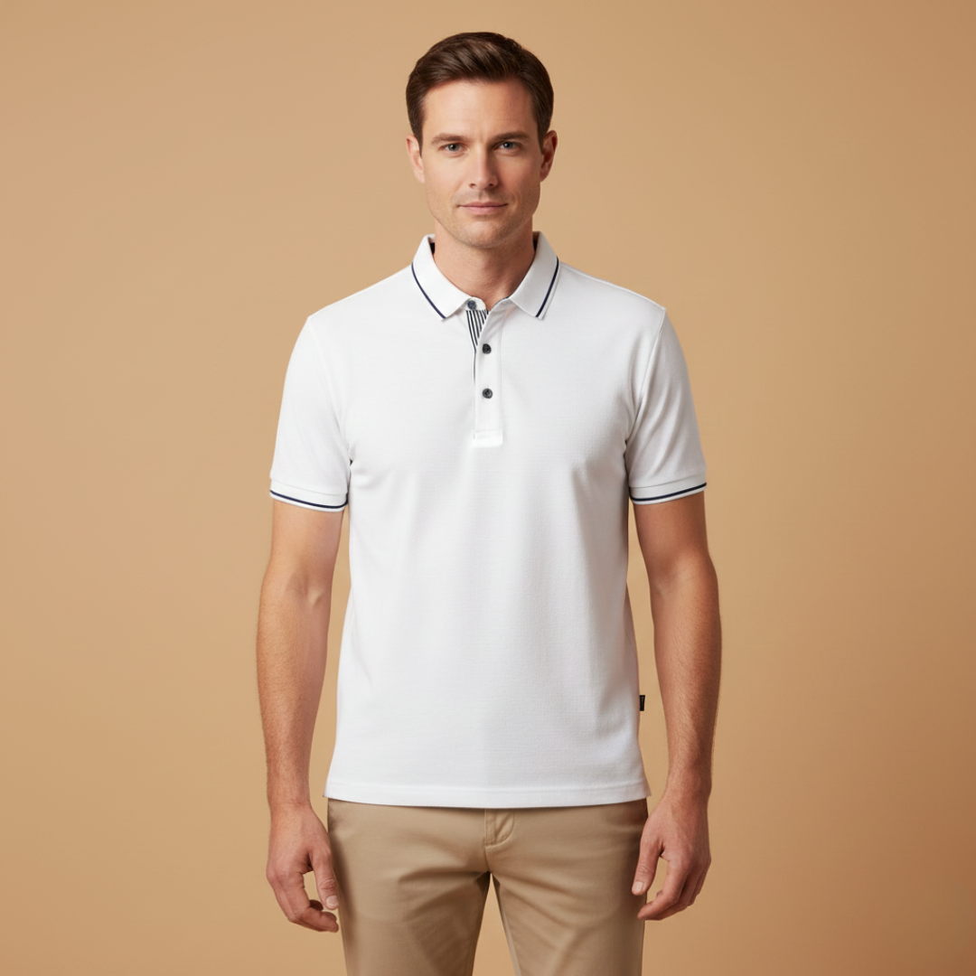 Tommy Men’s Polo Shirt with Classic Collar and Short Sleeves