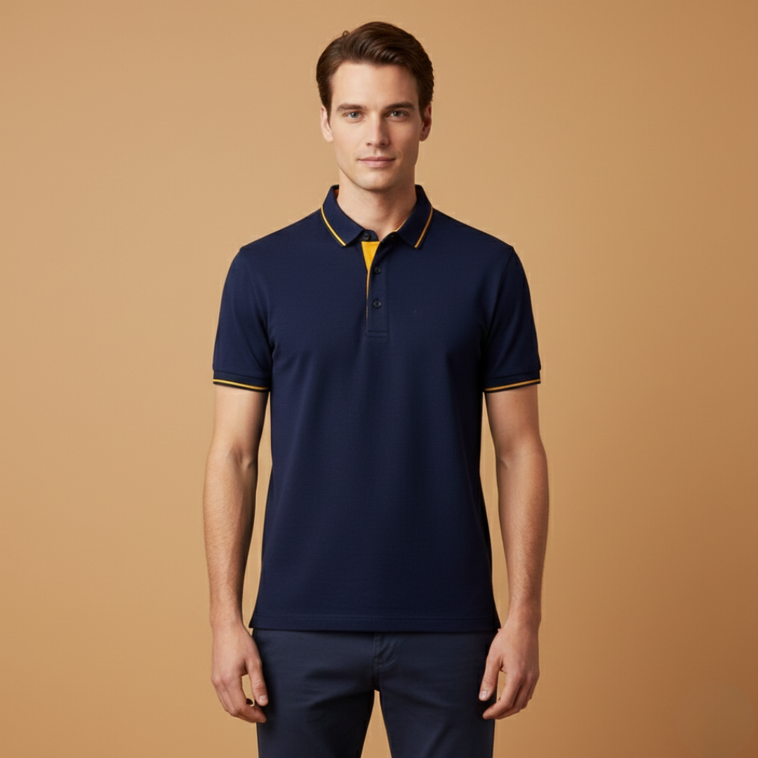 Tommy Men’s Polo Shirt with Classic Collar and Short Sleeves