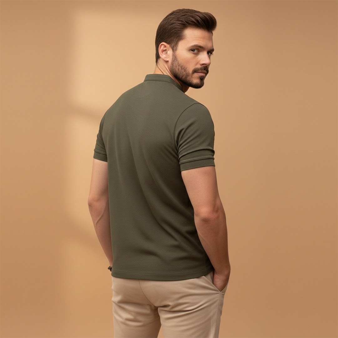 Men’s Polo Shirt with Short Sleeves and Cotton Fabric for Everyday Wear