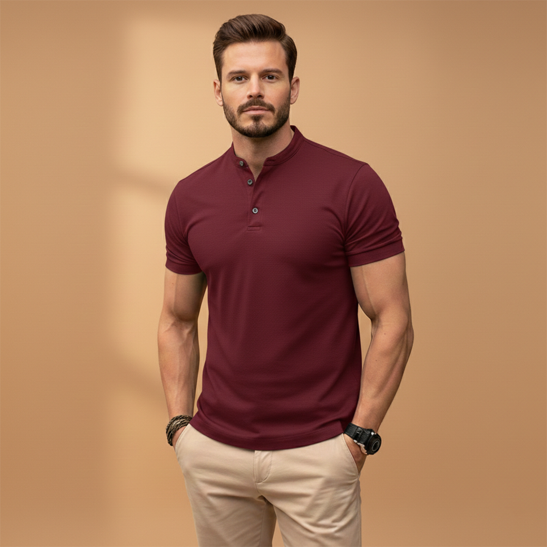 Men’s Polo Shirt with Short Sleeves and Cotton Fabric for Everyday Wear