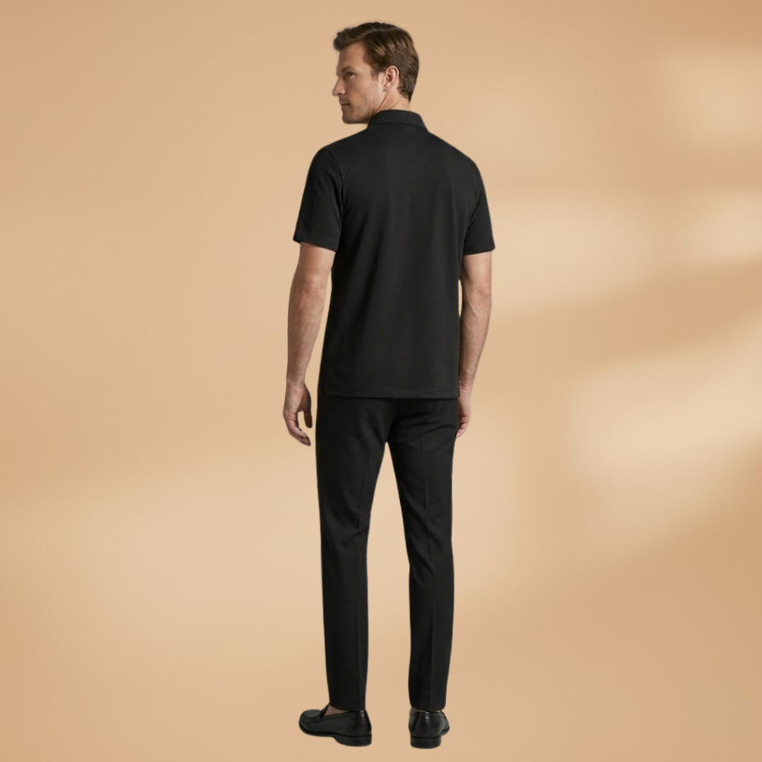 Men’s Summer Two‑Piece with Shirt and Slim Trousers