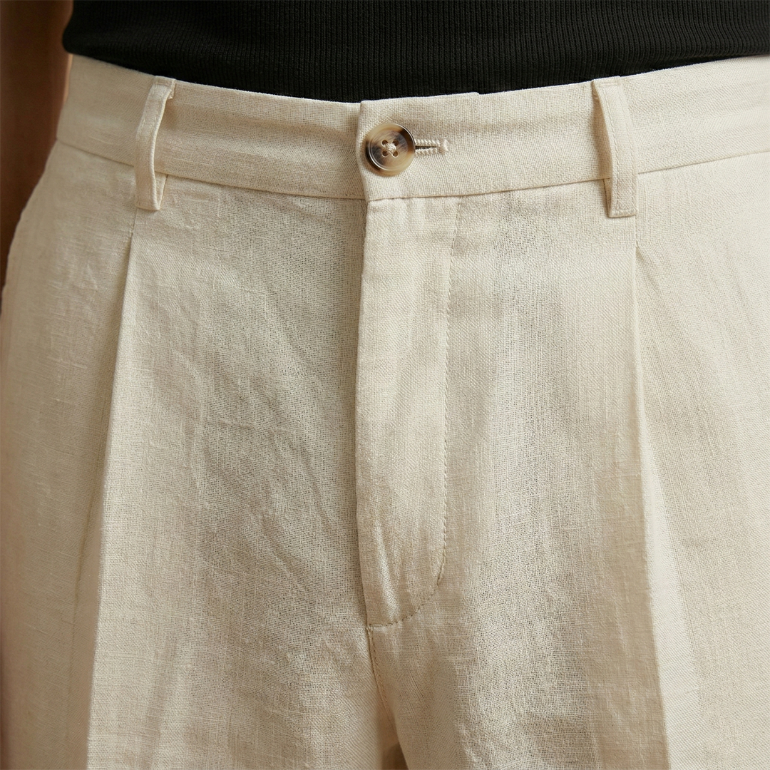 Men's Trousers with Regular Fit and Lightweight Fabric
