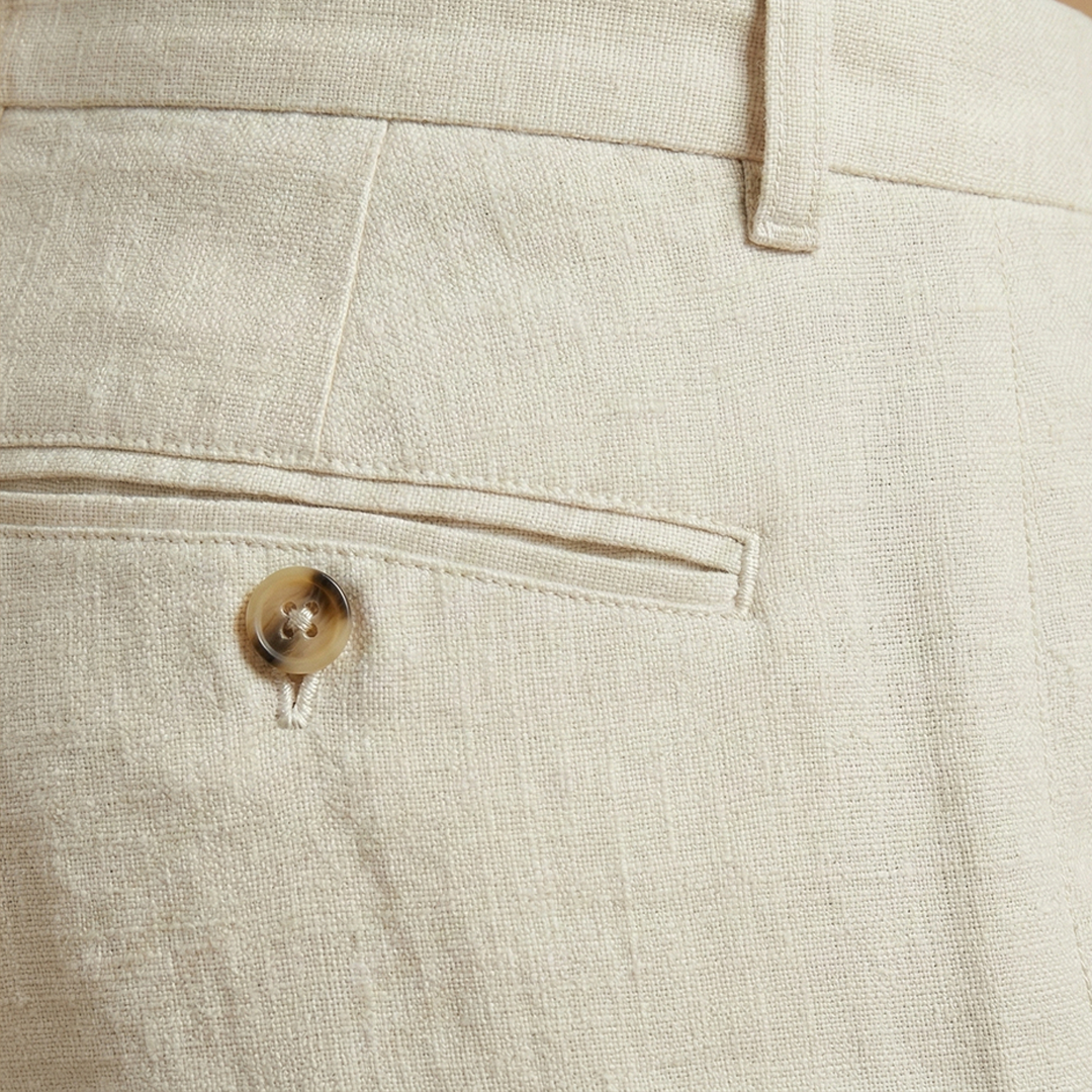 Men's Trousers with Regular Fit and Lightweight Fabric