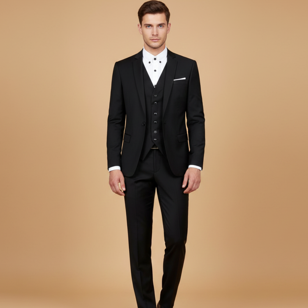 Men’s Suit with Jacket, Vest and Lightweight Fabric