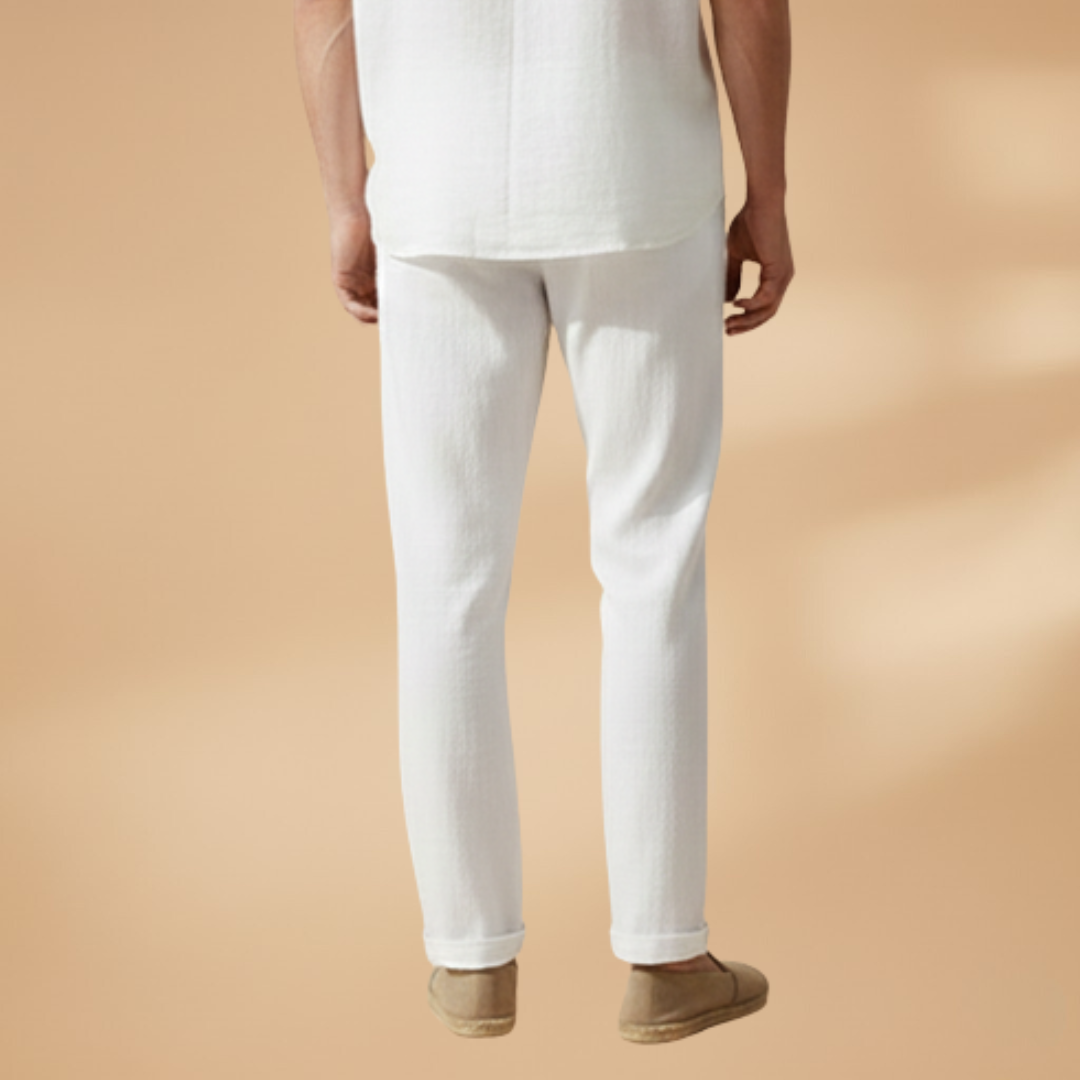 Men’s Summer Trousers with Elasticated Waistband and Drawstring