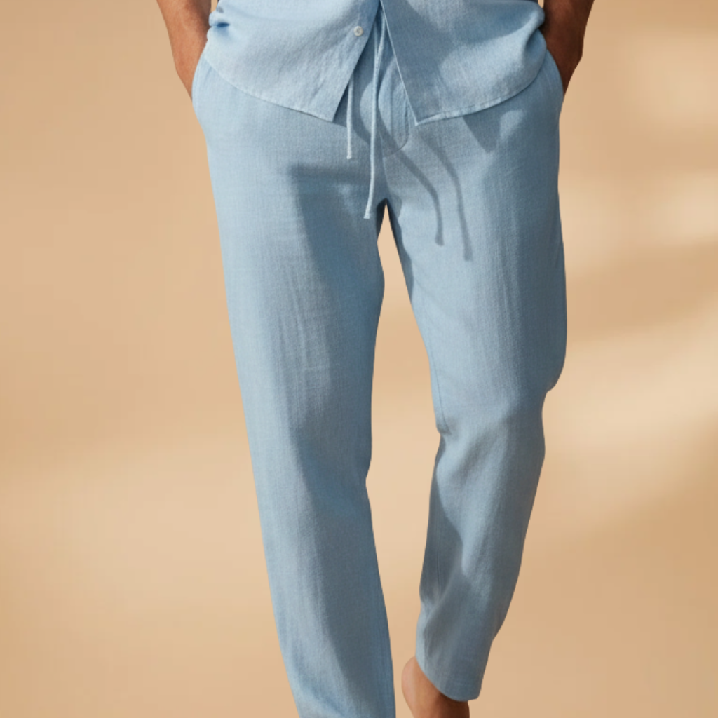 Men's Summer Trousers with Loose Fit and Functional Fabric